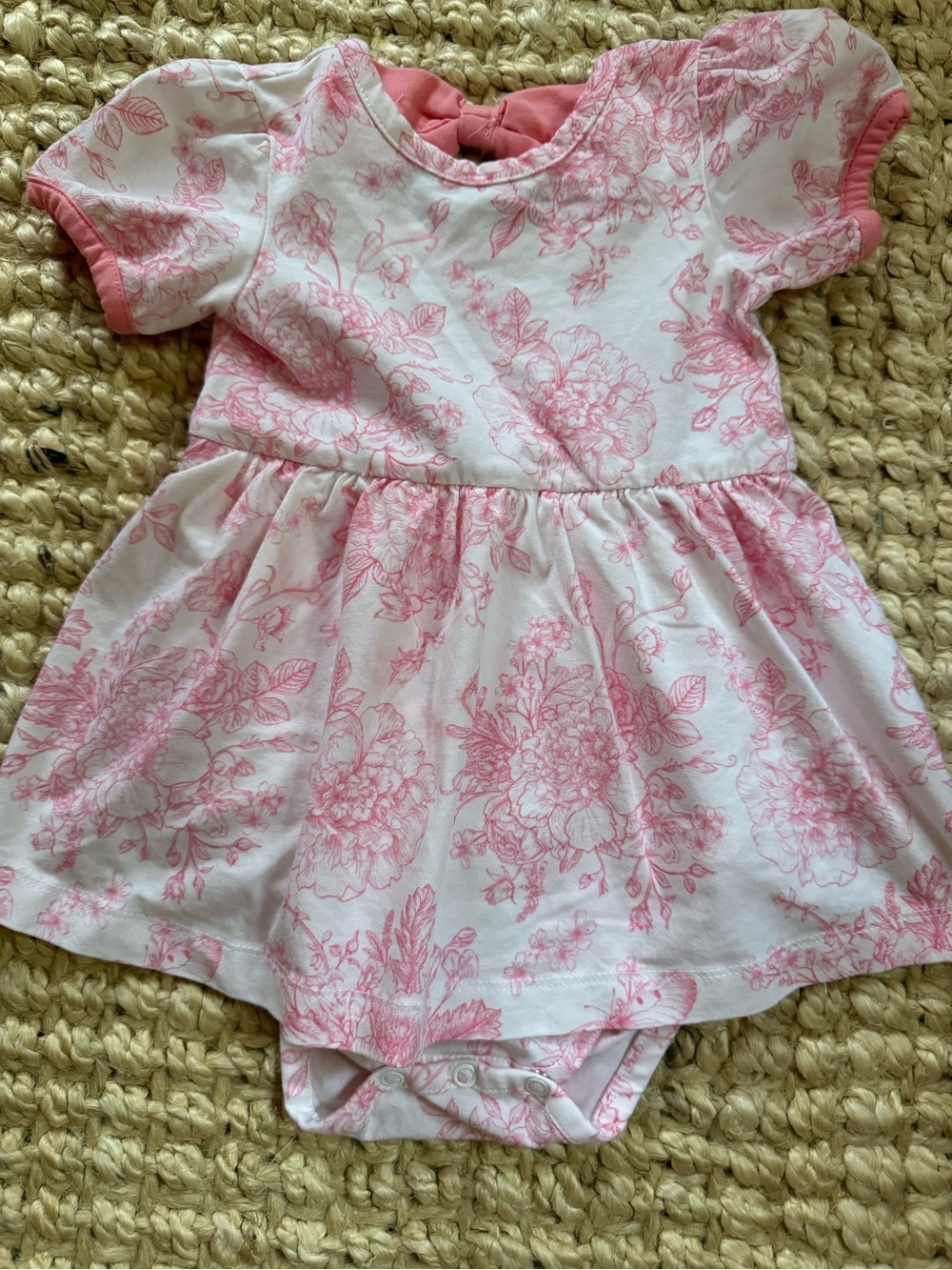 Ruffle Butts Pink Floral Dress Bodysuit